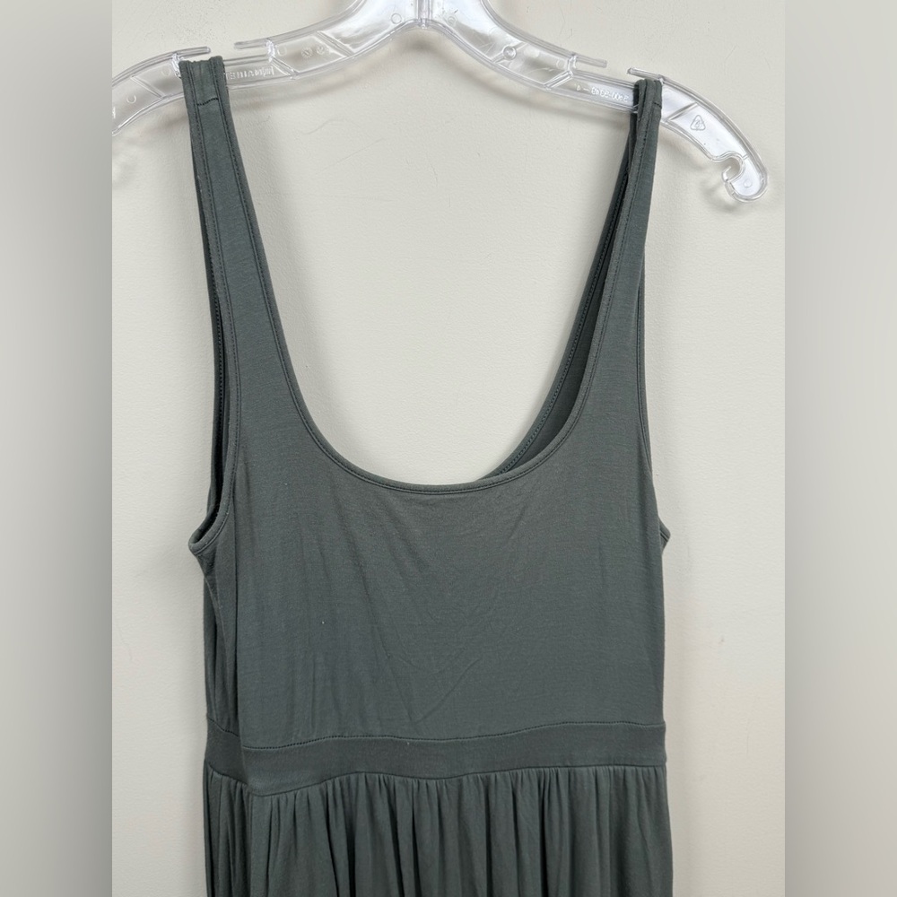 ARITZIA WILFRED green midi dress Elegant Gray Sleeveless Dress assonance small - Picture 3 of 14